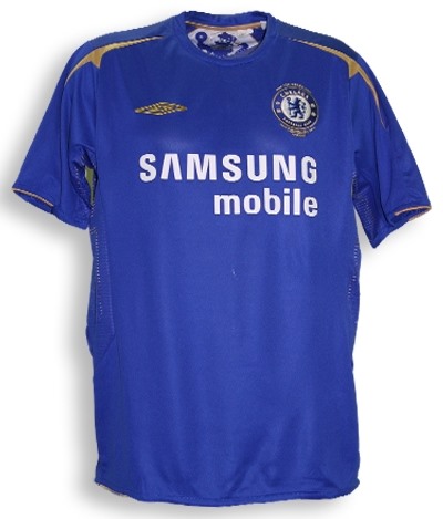 Camiseta de Chelsea local azul y amarillo de 2005-2006