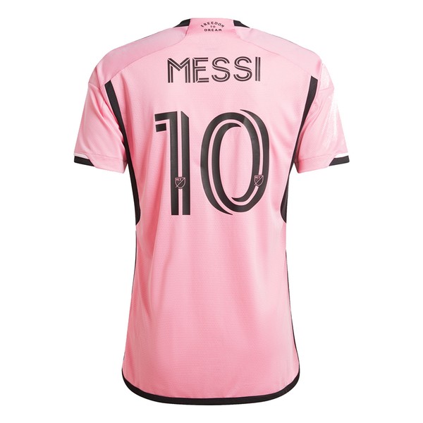 Camiseta de Inter de Miami local rosa y negro de 2024, Lionel Messi, vista espalda