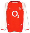 Arsenal Camiseta 2004 2003-2004 local , manga larga