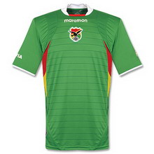 Foto de la camiseta de fútbol oficial de Bolivia