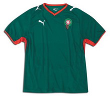 Foto de la camiseta de fútbol oficial de Marruecos